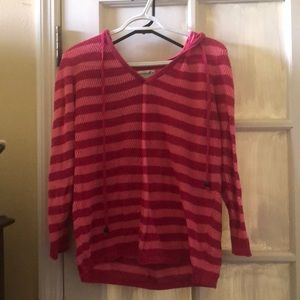 Pink stripe sweatshirt